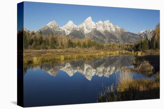 Grand Tetons Reflecting in Beaver Pond-Ken Archer-Premier Image Canvas