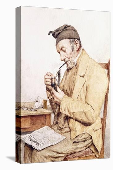 Grandfather with Pipe, 1903-Albert Anker-Premier Image Canvas