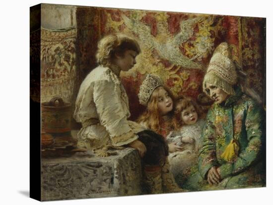 Grandma with Kids (Grandmother's Fairy Tal), 1882-Konstantin Yegorovich Makovsky-Premier Image Canvas