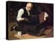 Grandpa’s Gift (or Grandfather Varnishing the Cradle; Up in the Garret)-Norman Rockwell-Premier Image Canvas