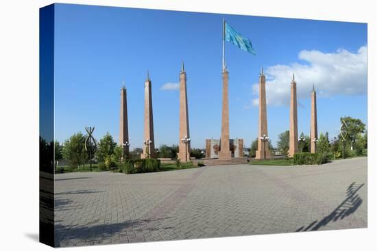 Granite obelisk, Independence Park, Shymkent, South Region, Kazakhstan, Central Asia, Asia-G&M Therin-Weise-Premier Image Canvas