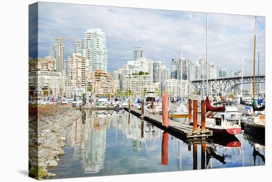 Granville Isld Harbor Vancouver-null-Stretched Canvas