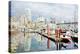 Granville Isld Harbor Vancouver-null-Stretched Canvas