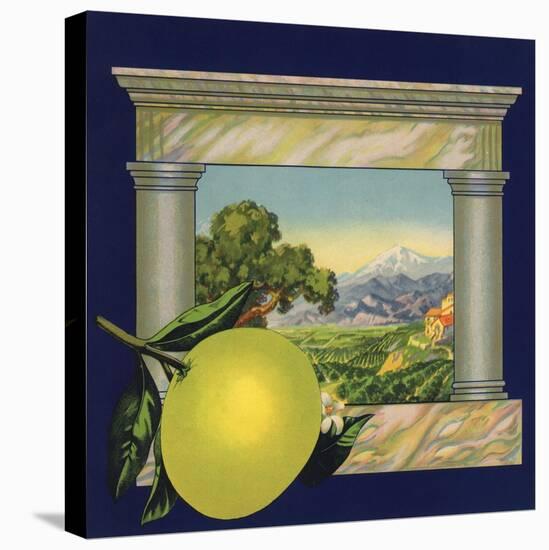 Grapefruit and Orchard - Citrus Crate Label-Lantern Press-Stretched Canvas