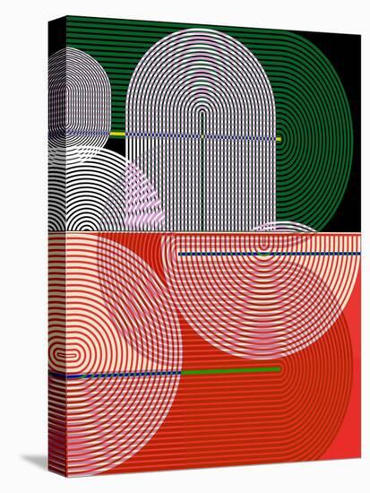 Graphic Colorful Shapes I-Sisa Jasper-Stretched Canvas
