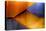 Graphic Composition of Orange Stairs Against a Blue Wall-Rona Schwarz-Premier Image Canvas