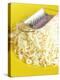 Grated Cheese with Grater on Yellow Plate-Dave King-Premier Image Canvas