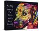 Gratitude Pitbull-Dean Russo-Stretched Canvas