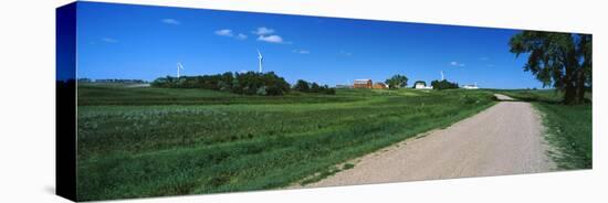 Gravel and dirt road through farm, North Dakota, USA-null-Premier Image Canvas