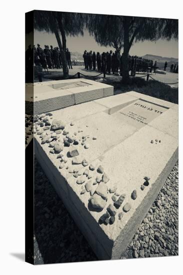 Gravesite of first Israeli Prime Minister David Ben-Gurion and his wife Paula, Sde Boker, Negev...-null-Premier Image Canvas