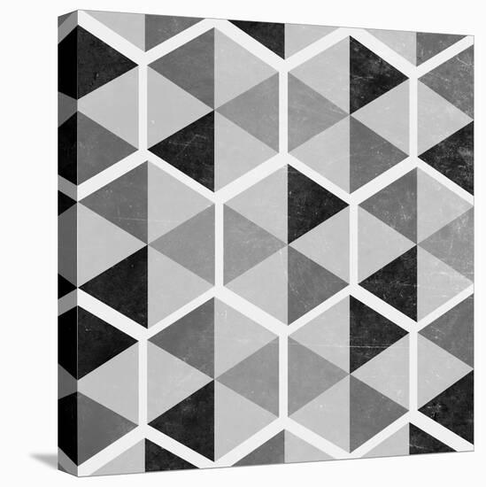 Gray Pattern I-null-Stretched Canvas