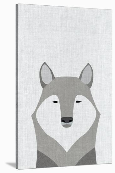 Gray Wolf-Annie Bailey Art-Stretched Canvas
