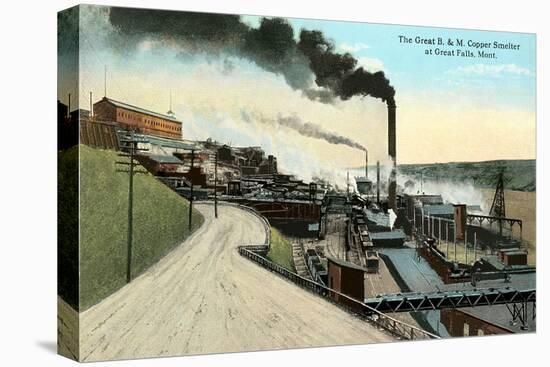 Great B and M Copper Smelter, Great Falls, MT-null-Stretched Canvas
