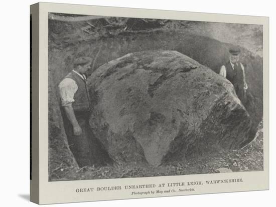 Great Boulder Unearthed at Little Leigh, Warwickshire-null-Premier Image Canvas