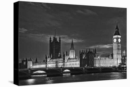 Great Britain, London. Dusk on Big Ben and the Houses of Parliament-Dennis Flaherty-Premier Image Canvas