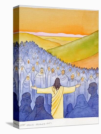 Great Crowds Followed Jesus as He Preached the Good News, 2004-Elizabeth Wang-Premier Image Canvas