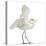 Great Egret or Great White Egret or Common Egret, Ardea Alba, Standing in Front of White Background-Life on White-Premier Image Canvas