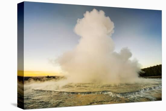 Great Fountain Geyser at Sunset, Yellowstone National Park, Wyoming-Adam Jones-Premier Image Canvas