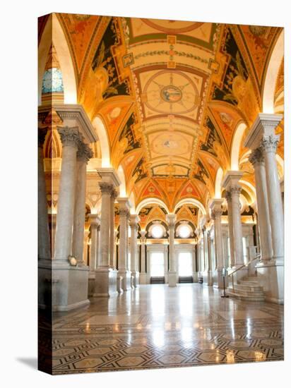 Great Hall of Jefferson Building, Library of Congress, Washington DC, USA-Scott T^ Smith-Premier Image Canvas