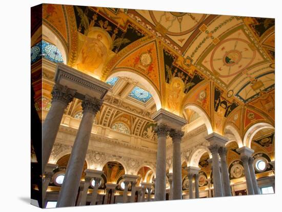 Great Hall of Jefferson Building, Library of Congress, Washington DC, USA-Scott T. Smith-Premier Image Canvas