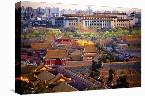 Great Hall of the People, Red Pavilion, Forbidden City, Beijing, China-William Perry-Premier Image Canvas
