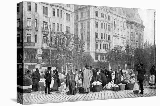 Great Market of Flowers, Budapest, Hungary, 1922-AW Cutler-Premier Image Canvas