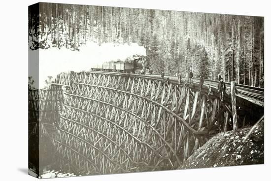 Great Northern Railroad Bridge, Circa 1895-null-Premier Image Canvas