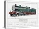 Great Northern Railway Express Loco No 251-W.j. Stokoe-Stretched Canvas