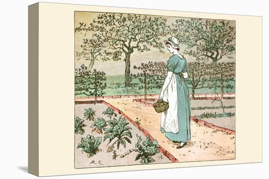 Great Panjandrum Himself; a Girl Goes into the Garden to Cut a Cabbage Leaf to Make an Apple Pie-Randolph Caldecott-Stretched Canvas