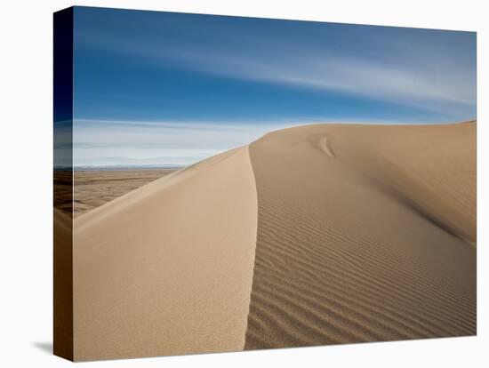 Great Sand Dunes, Co: a Sandy Ridge Line Vanishes into the Horizon-Brad Beck-Premier Image Canvas