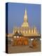 Great Stupa, Monks, Vientiane, Laos-Steve Vidler-Premier Image Canvas