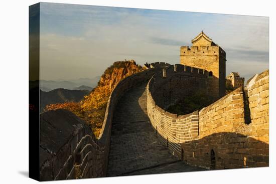 Great Wall of China and Jinshanling Mountains at sunrise, Jinshanling, China-Adam Jones-Premier Image Canvas