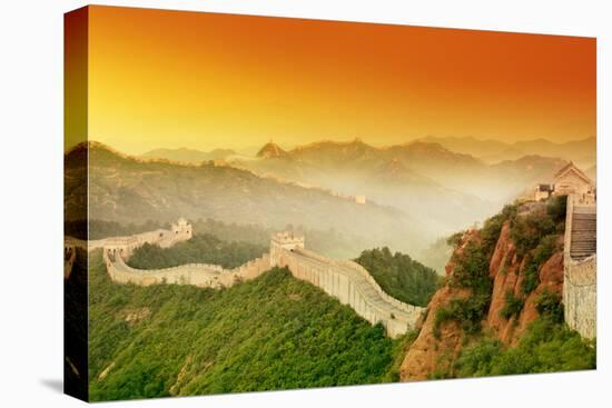 Great Wall of China at Sunrise.-Liang Zhang-Premier Image Canvas