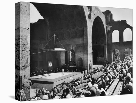 Greco-Roman Wrestling Matches Held in Ruins of Basilica of Maxentius-null-Premier Image Canvas