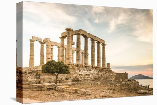 Greece, Attica, Cape Sounion, Temple of Poseidon-Jane Sweeney-Premier Image Canvas