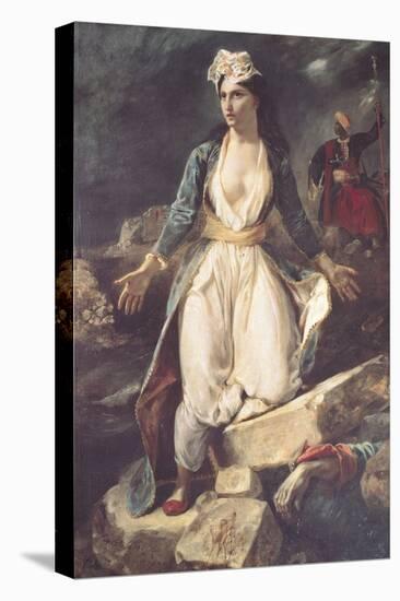 Greece Expiring on the Ruins of Missolonghi, 1826-Eugene Delacroix-Premier Image Canvas