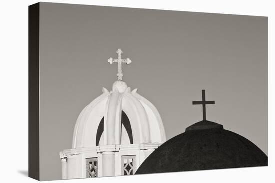Greece, Santorini. Church Steeples and Crosses-Bill Young-Premier Image Canvas