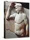 Greek Civilization, Relief Depicting Young Athlete Crowning Himself, from Cape Sounion, Greece-null-Premier Image Canvas