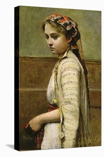 Greek Girl, Mlle. Dobigny, 1868-70-Jean Baptiste Camille Corot-Premier Image Canvas