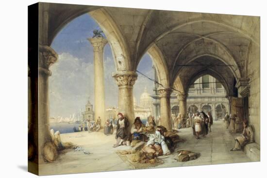 Greek Merchants and Fruit Sellers in the Piazzetta, Venice, 1848-Charles Bentley-Premier Image Canvas