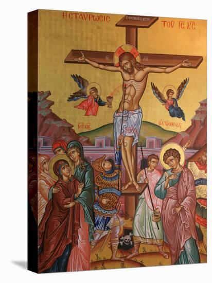 Greek Orthodox Icon Depicting Jesus' Crucifixion, Thessalonica, Macedonia, Greece, Europe-Godong-Premier Image Canvas