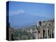 Greek Theatre and Mount Etna, Taormina, Sicily, Italy-J Lightfoot-Premier Image Canvas