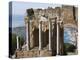 Greek Theatre, View of Giardini Naxos, Taormina, Sicily, Italy, Mediterranean, Europe-Martin Child-Premier Image Canvas