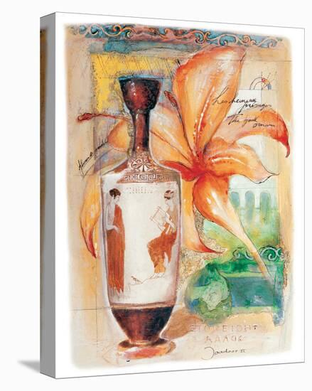Greek Vase & Firelily-Joadoor-Stretched Canvas