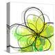 Green Abstract Brush Splash Flower-Irena Orlov-Stretched Canvas