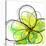 Green Abstract Brush Splash Flower-Irena Orlov-Stretched Canvas