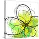 Green Abstract Brush Splash Flower-Irena Orlov-Stretched Canvas