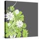 Green and White Flowers-sabelskaya-Stretched Canvas