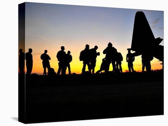 Green Berets Prepare to Board a KC-130 Aircraft-Stocktrek Images-Premier Image Canvas