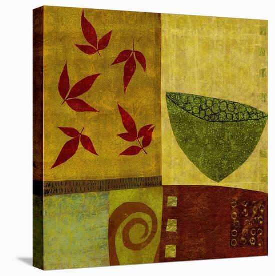 Green Bowl with Nandina Leaves-Doris Mosler-Premier Image Canvas